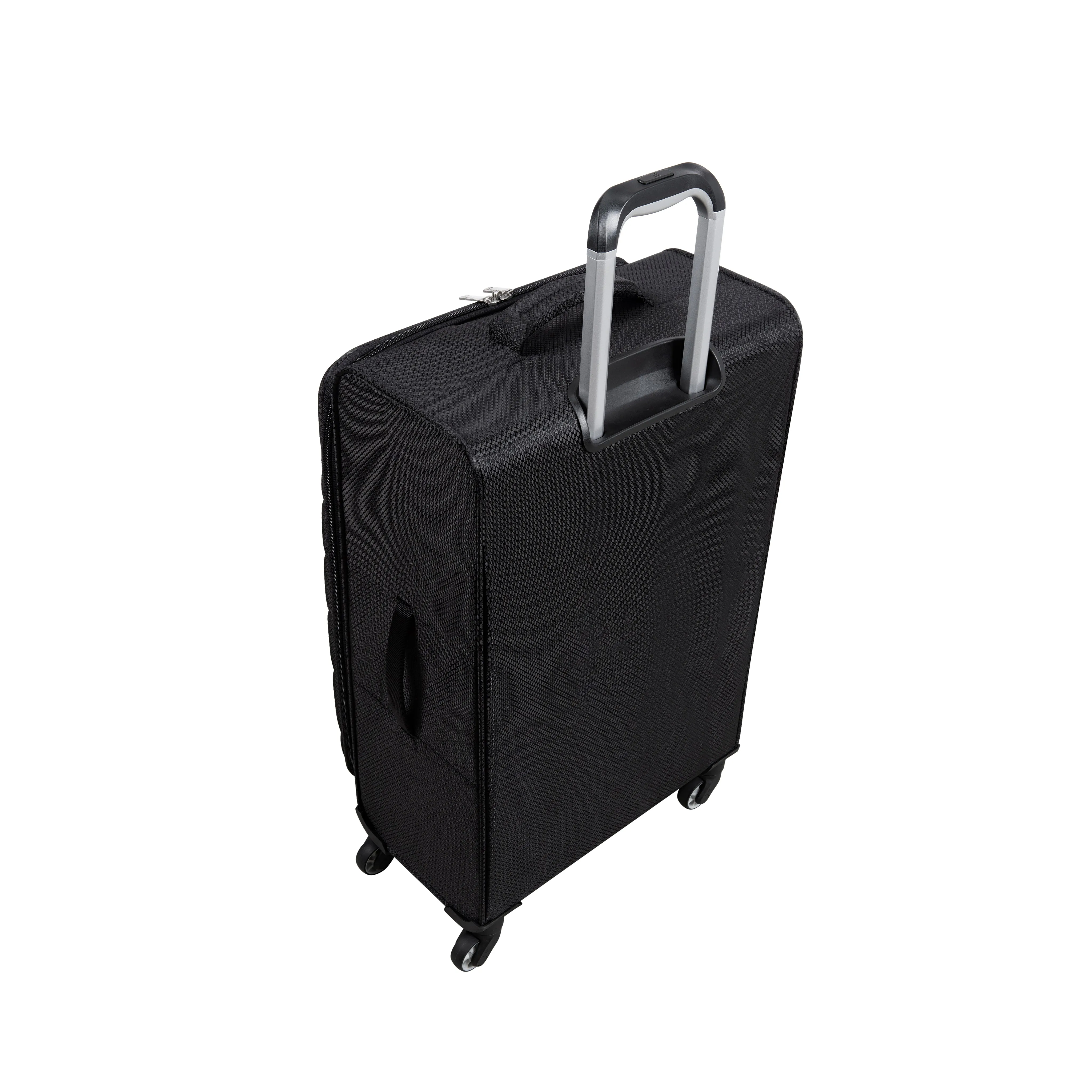 Striving 3 Piece Softside 4 Wheel Spinner Luggage Set (Black)