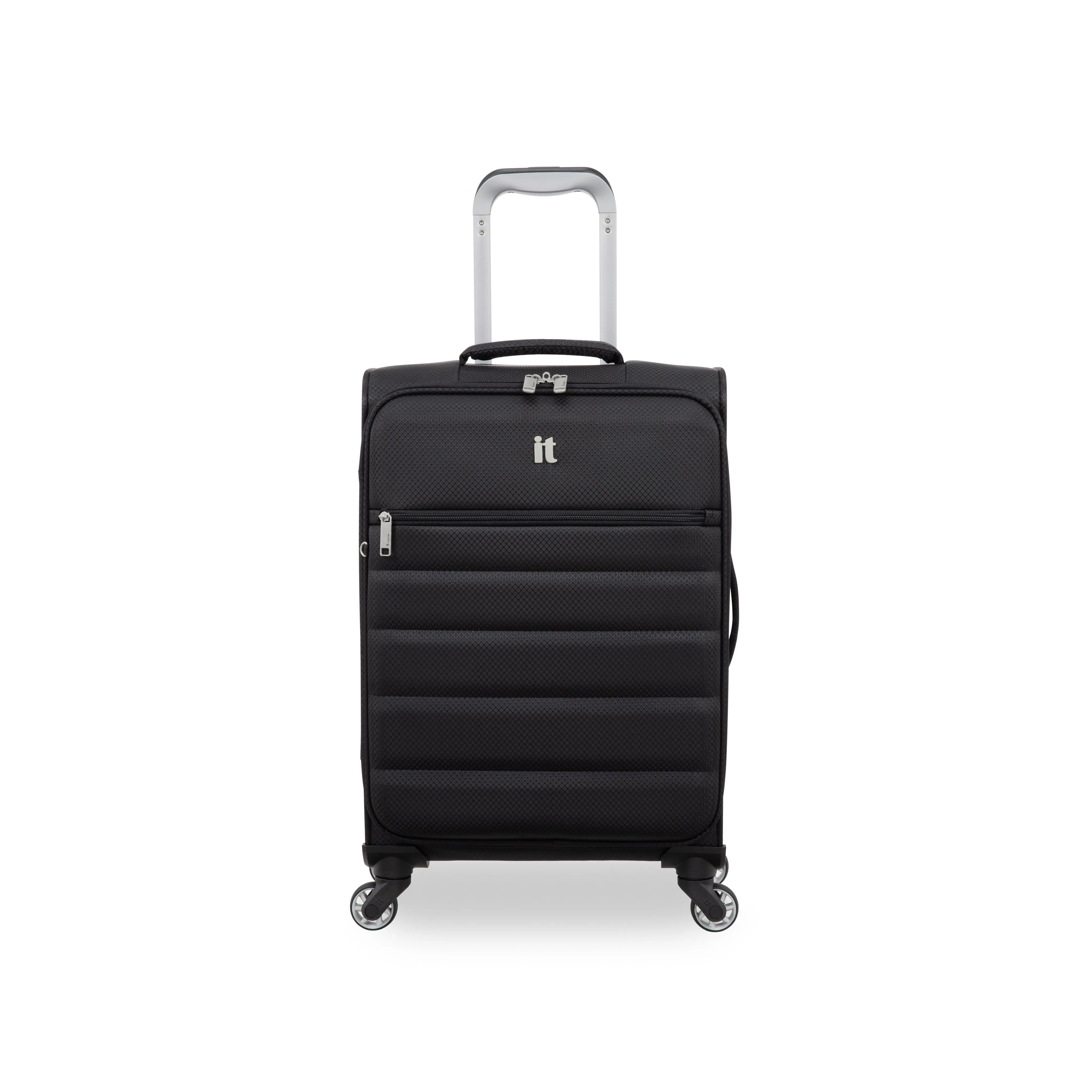 Striving 3 Piece Softside 4 Wheel Spinner Luggage Set (Black)
