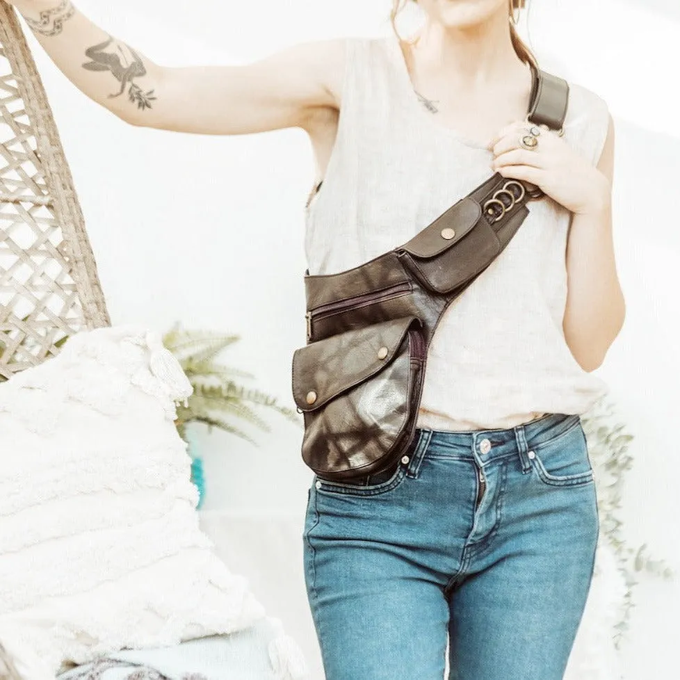 Suede Hip Bag | Coffee