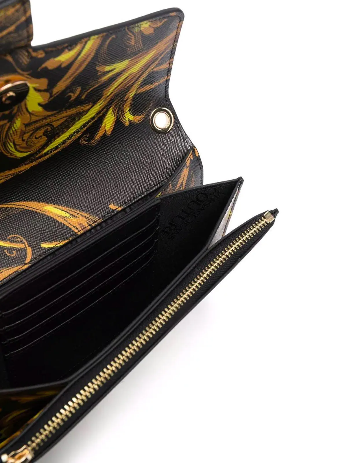 Versace Jeans Couture Baroque-Print Foldover Crossbody Bag