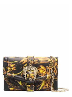 Versace Jeans Couture Baroque-Print Foldover Crossbody Bag