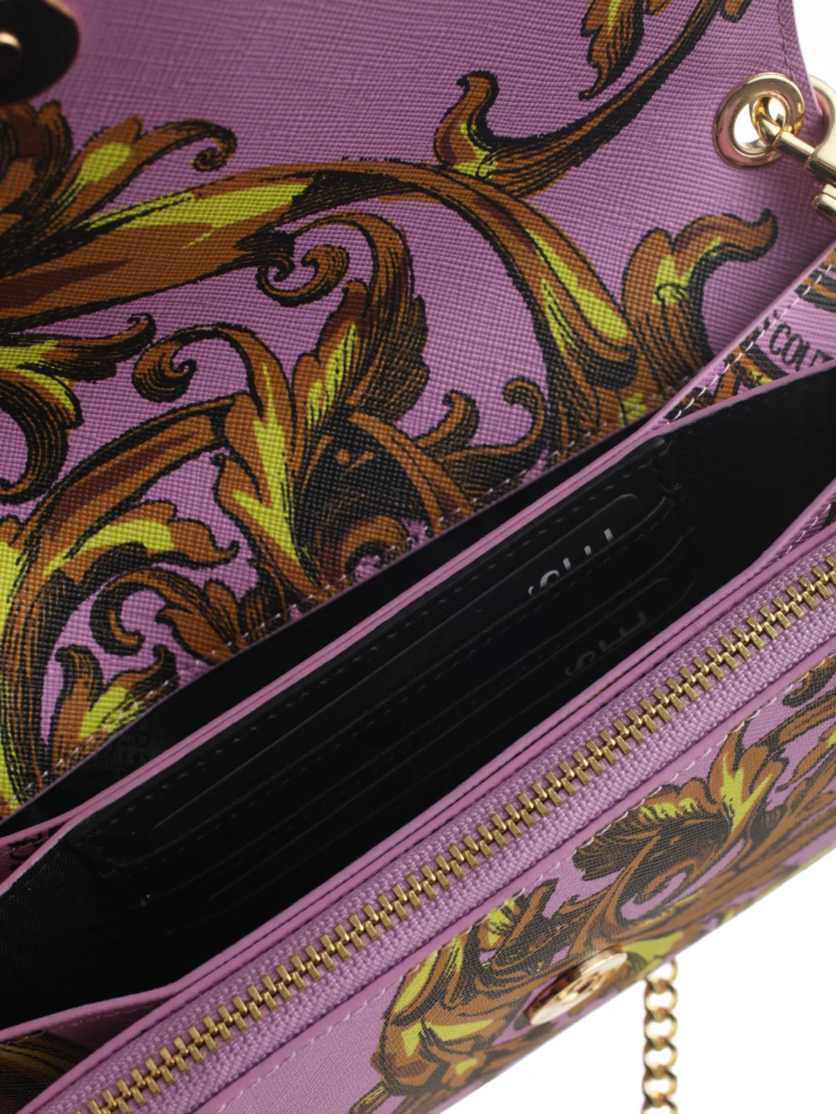 Versace Jeans Couture Baroque-Print Foldover Crossbody Bag