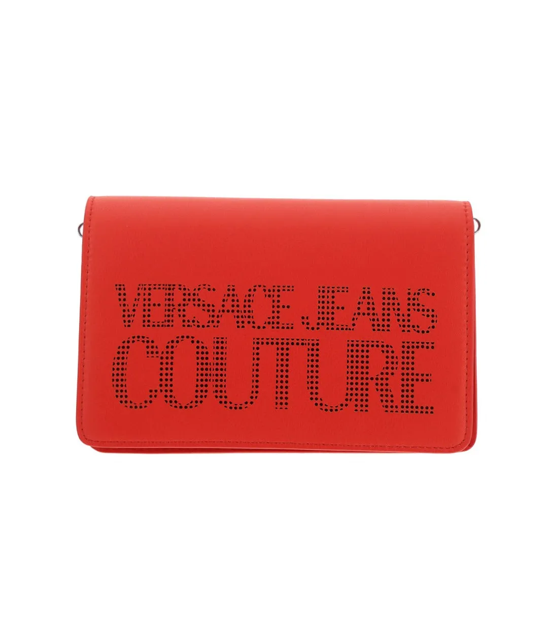 Versace Jeans Couture Logo-Perforated Foldover Crossbody Bag