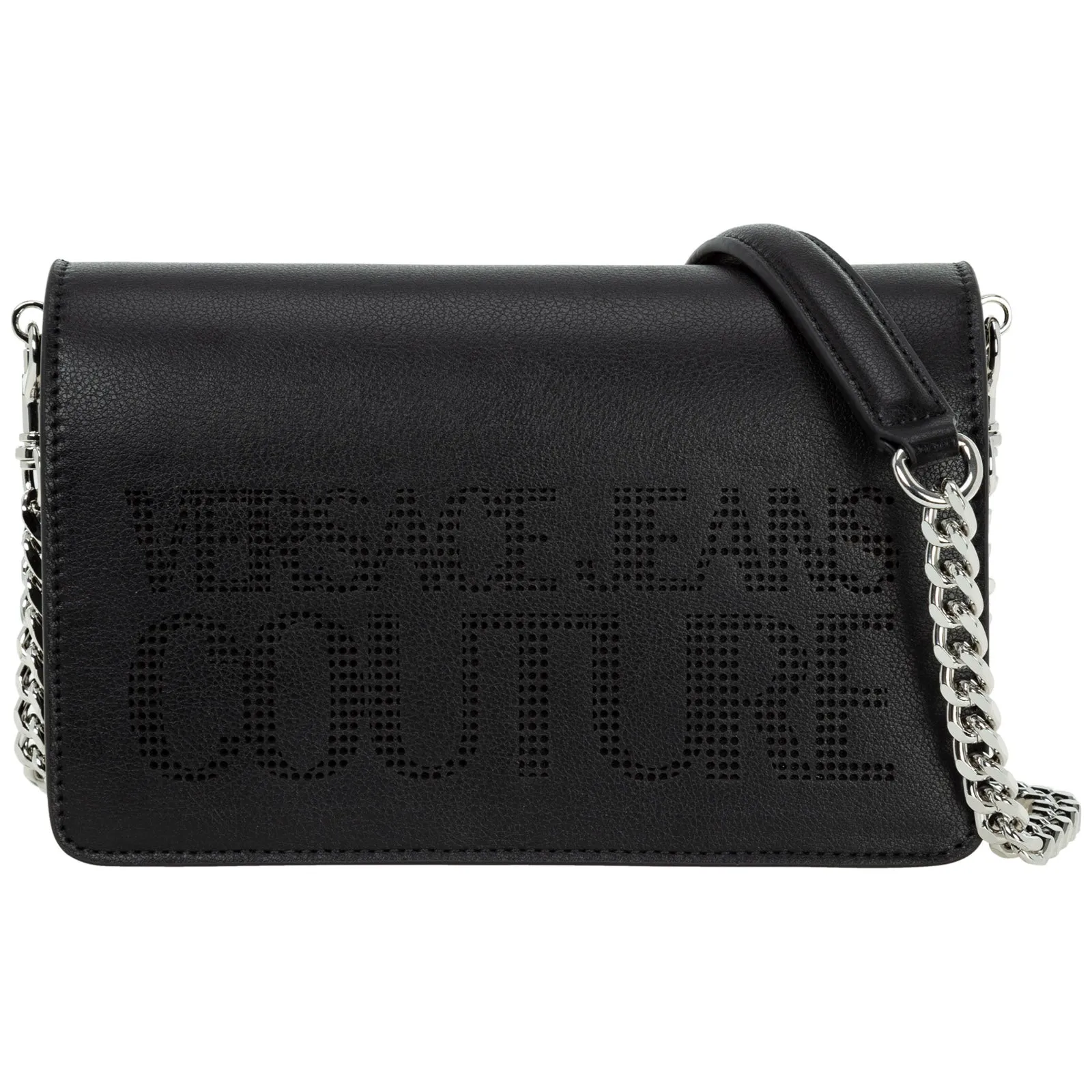 Versace Jeans Couture Logo-Perforated Foldover Crossbody Bag