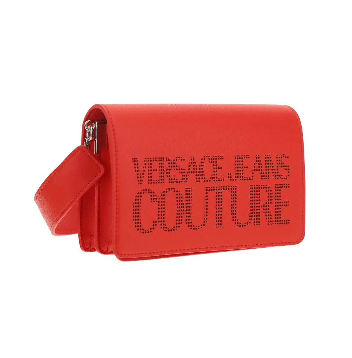 Versace Jeans Couture Logo-Perforated Foldover Crossbody Bag